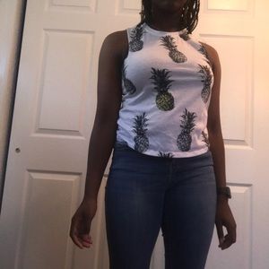 Pineapple muscle tank